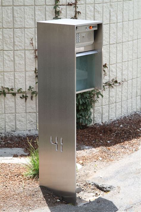 contemporary stainless steel post box|stainless steel mailboxes for doors.